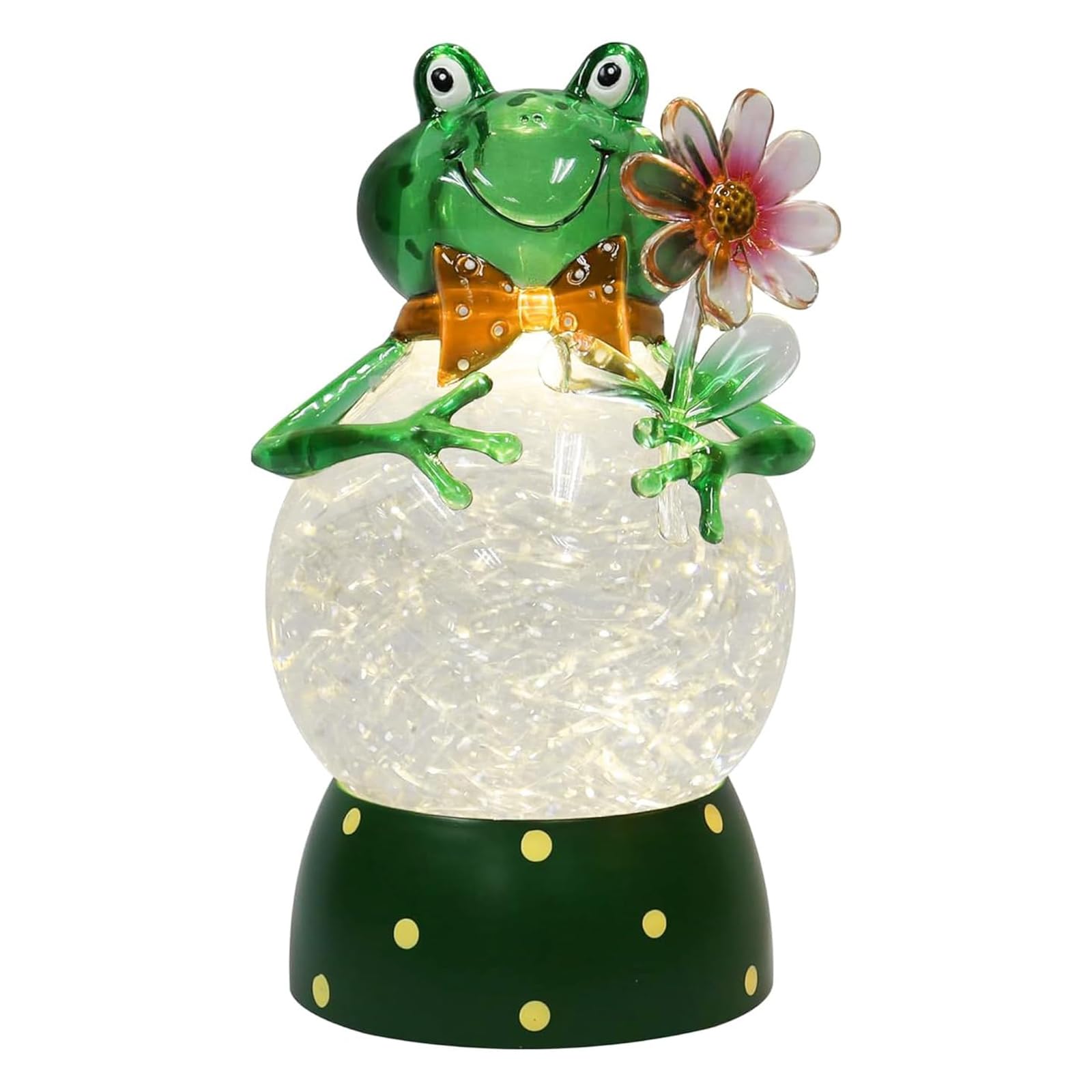 Amazon.com: MOMENTS IN TIME Acrylic Frog Snow Globe LED Light-Up